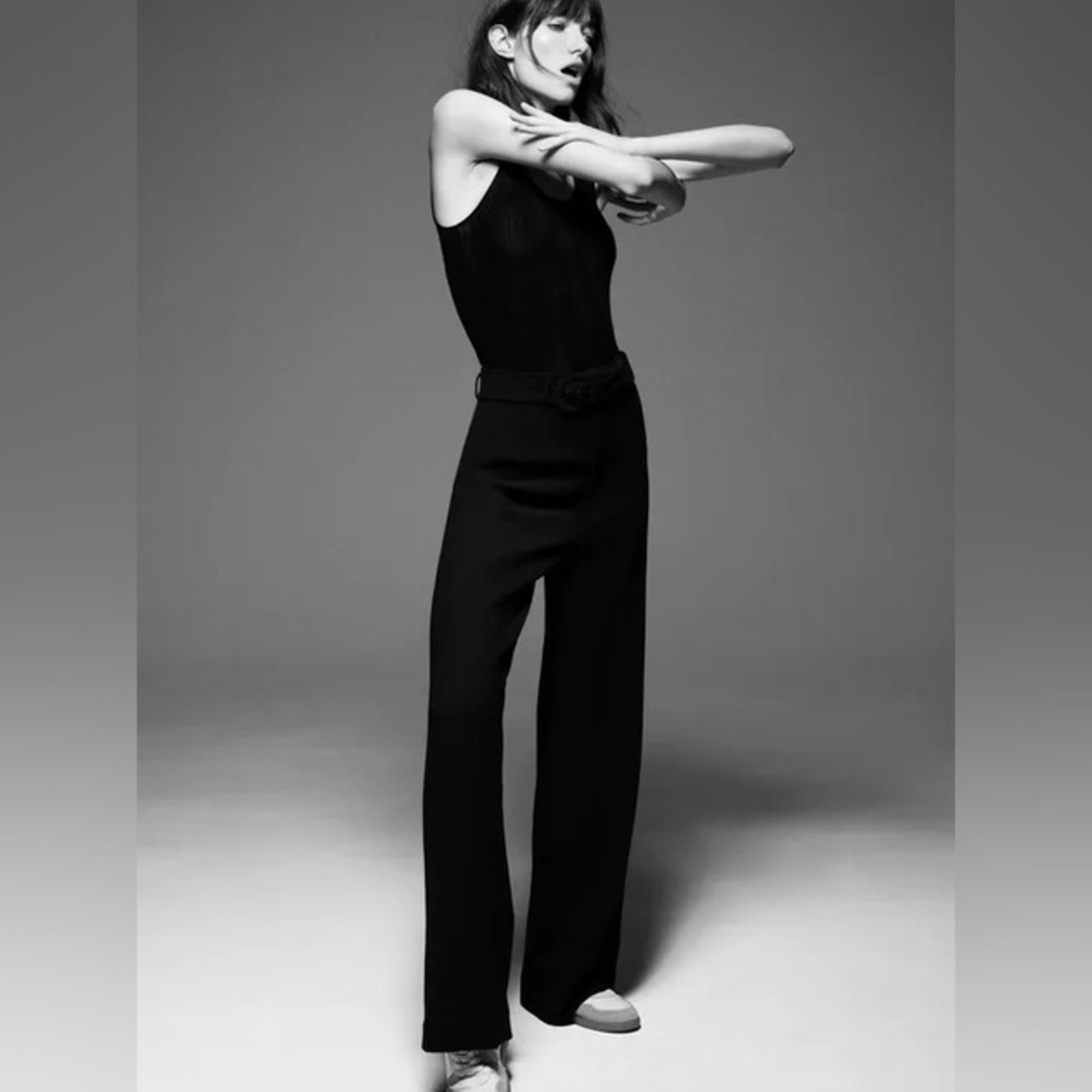 Zara Black Wide Leg Trousers